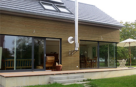 Neubau in Holzständer-Bauweise in Alfdorf, südwest